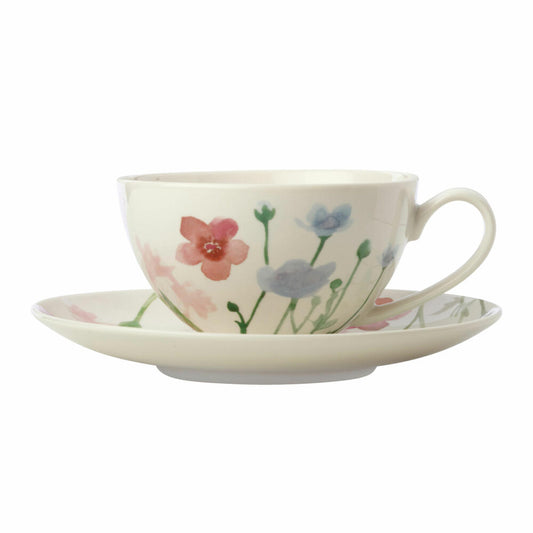 Maxwell &amp; Williams Cup with Saucer Wildwood, Coffee Cup, Tea Cup, Porcelain, Colorful, 200 ml, II0070