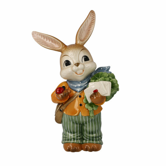 Goebel Figurine Rabbit - With good wishes, Easter, Stoneware, Colorful, 24 cm, 66845641