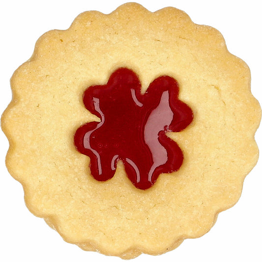 Birkmann cookie cutter Linzer cloverleaf, cookie cutter, cookie mold, biscuit, cookies, stainless steel, 5 cm, 199941