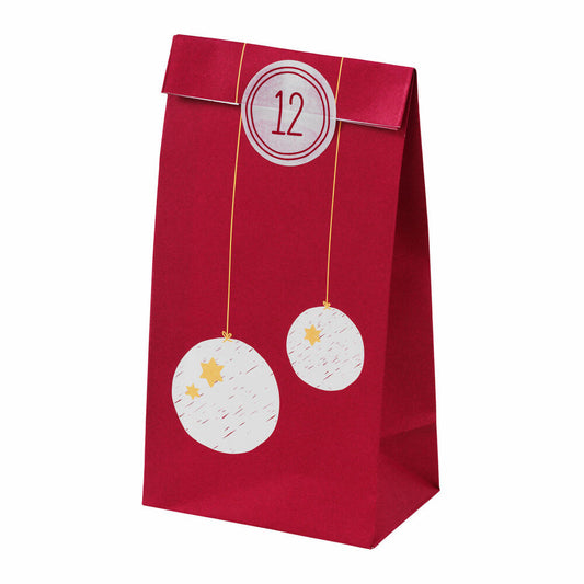 Birkmann Advent calendar Little Christmas, red, 48 pieces, 10 x 21 x 5.5 cm