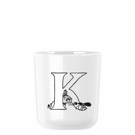 Rig-Tig Tasse Moomin ABC - K, Becher mit Buchstabe, Kunststoff, Weiß, 200 ml, Z00706-K