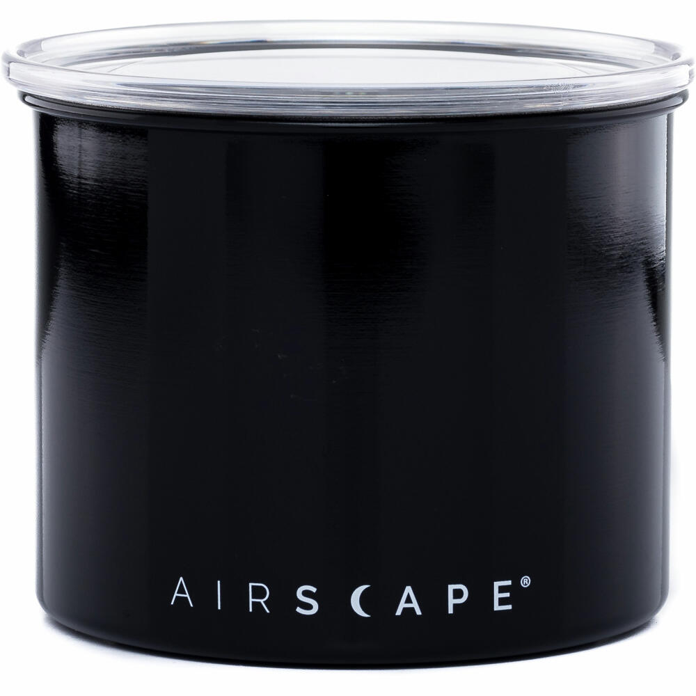 Airscape Edelstahl-Aromabehälter Klein, Kaffeedose, Aufbewahrungdose, Edelstahl, Obsidian, AS0204