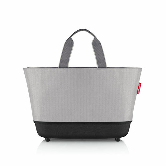 reisenthel shoppingbasket, Einkaufstasche, Einkaufskorb, Tasche, Herringbone Grey, 22 L, BE7074