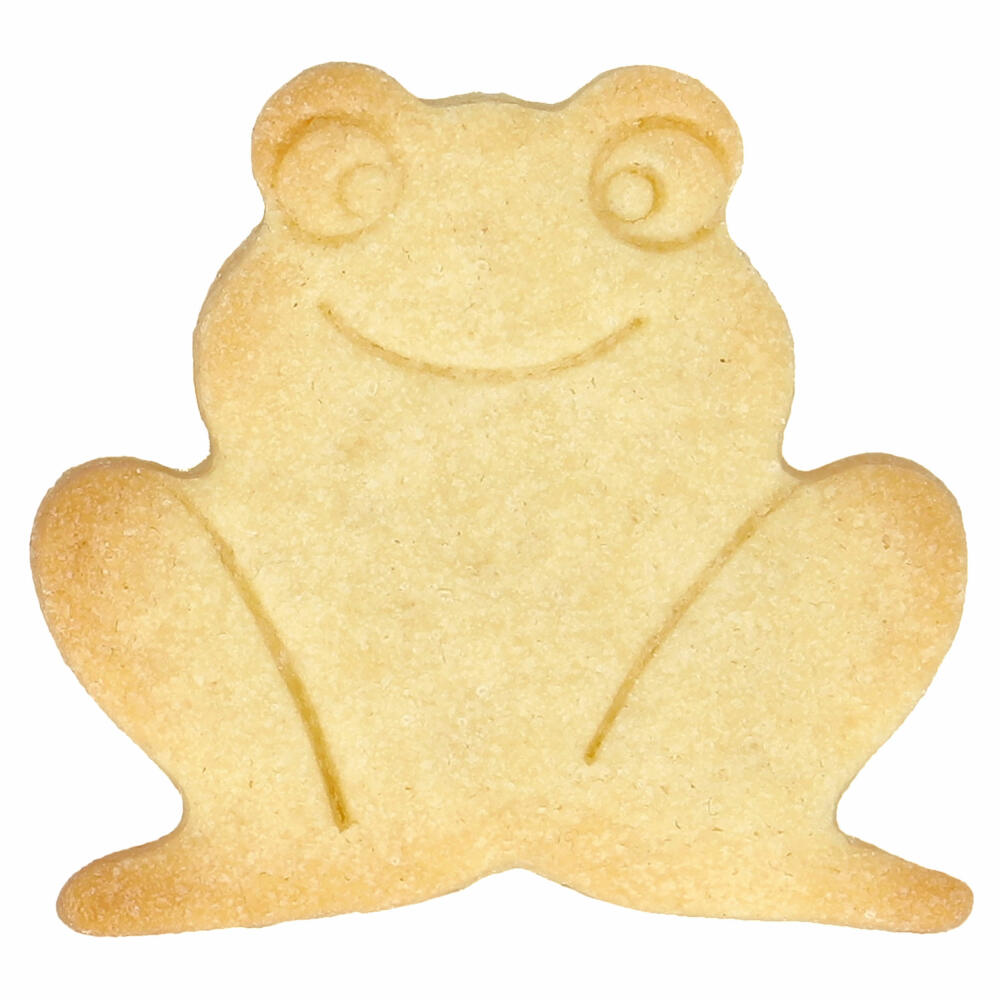 Birkmann cookie cutter frog, with internal embossing, cookie cutter, cookie shape, biscuit, biscuits, stainless steel, 6 cm, 198197