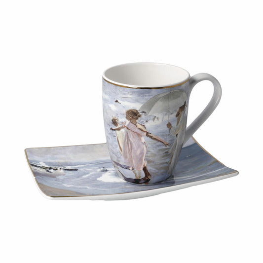 Goebel artist mug Joaquin Sorolla - Time for a bath, cup with saucer, Artis Orbis, Fine Bone China, colored, 350 ml, 67018021