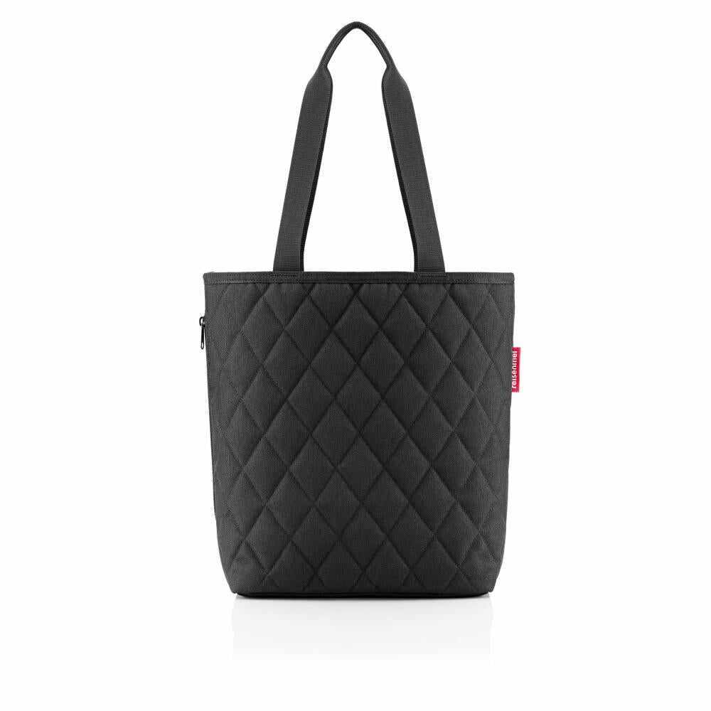 reisenthel classic shopper M, tote bag, shopping bag, shoulder bag, handbag, Rhombus Black, 8 L, DH7059