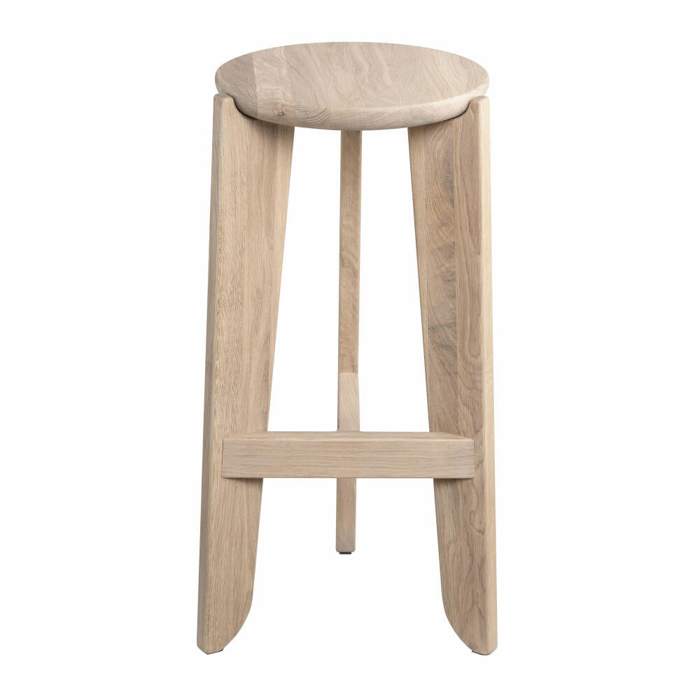 Blomus Bar Stool Eli Color Wood, Stool, Oak, White, Matt, 41 x 41 x 75 cm, 66513