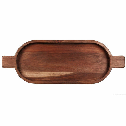 ASA Selection wood Ovales Brett, Dekobrett, Servierbrett, Dekoschale, Servierschale, Akazienholz, Braun, 93916970