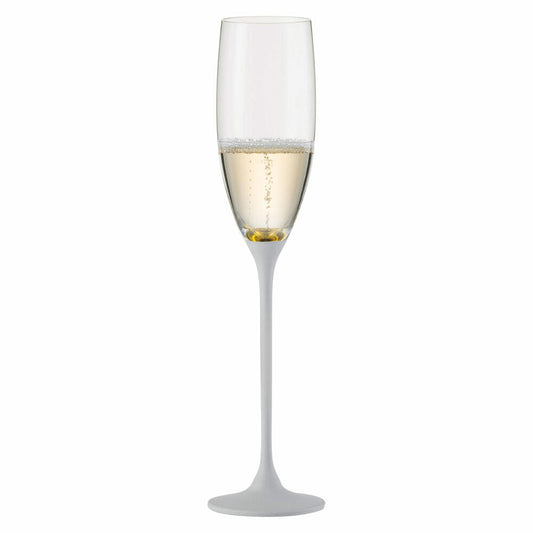 Eisch Sektglas 2er Set GW Champagner Exklusiv, Sektkelch, Sektflöte, Kristallglas, Gold, Weiß, 180 ml, 47750079