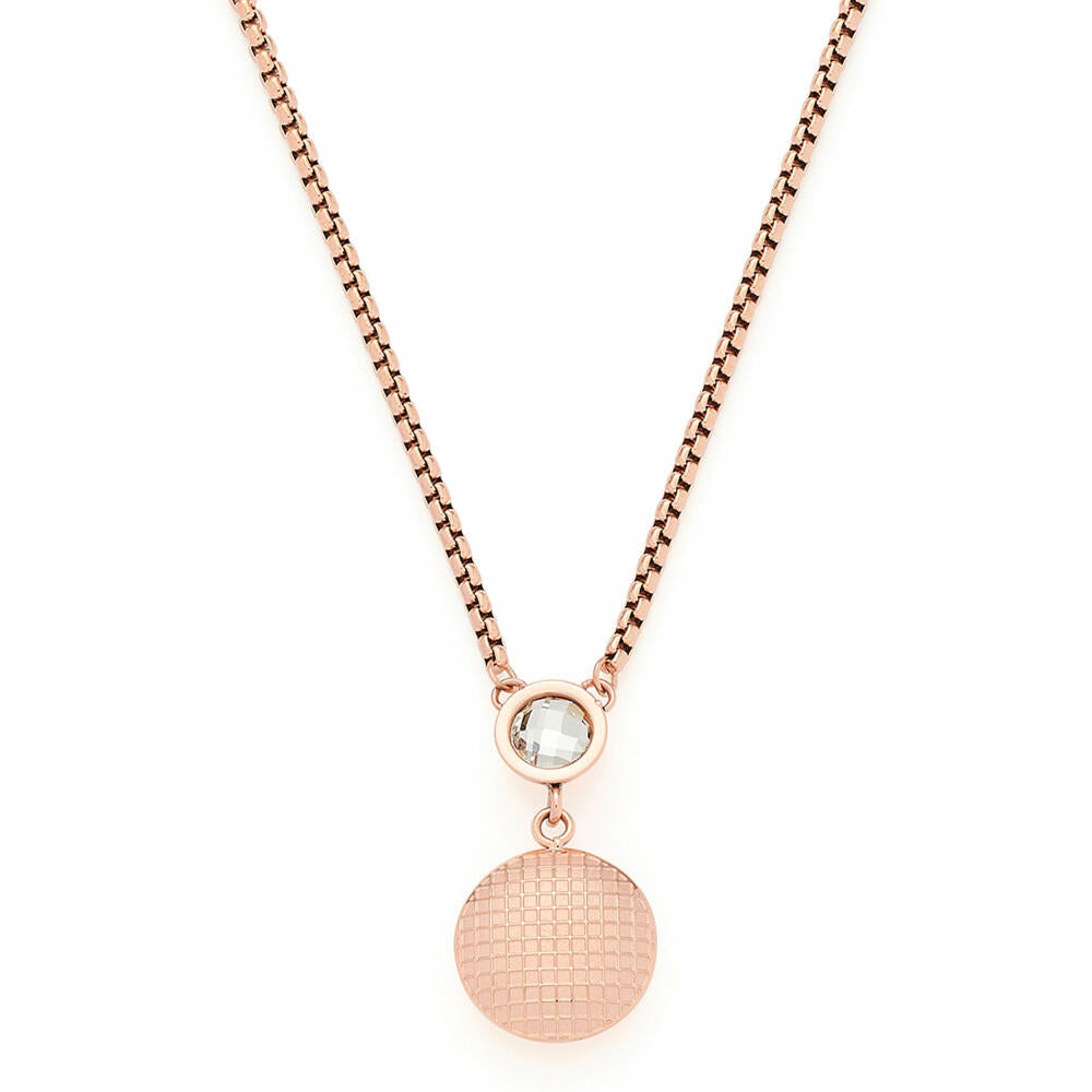 Leonardo Jewels Necklace Delicato, Necklace, Chain, Fashion Jewelry, Stainless Steel IP Rose Gold, Glass Stone, 018360
