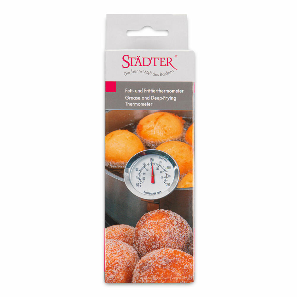 Städter fat and frying thermometer, kitchen thermometer, fat thermometer, stainless steel, 14 cm, 951150