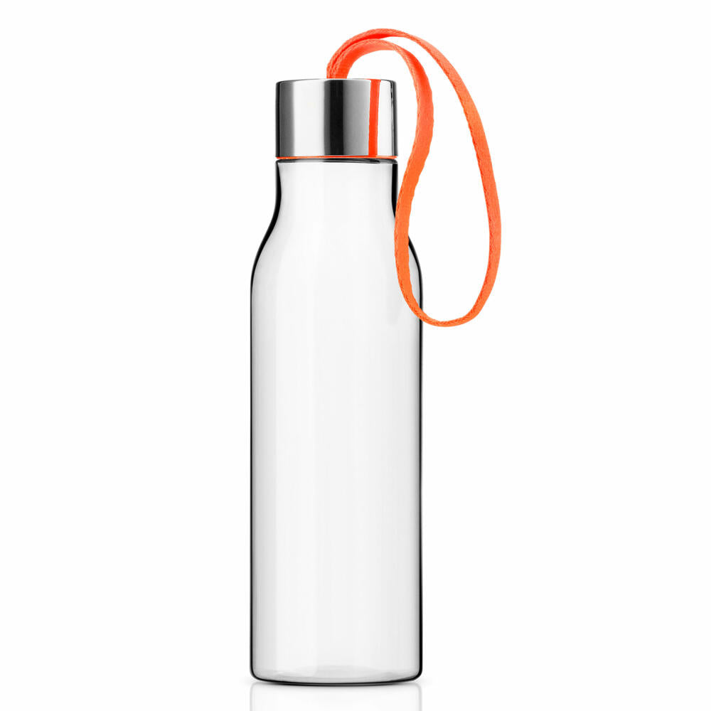 Eva Solo drinking bottle, sports bottle, water bottle, bottle, drinking, BPA-free plastic/ stainless steel/ silicone/ polyester, orange, 500 ml, 502993