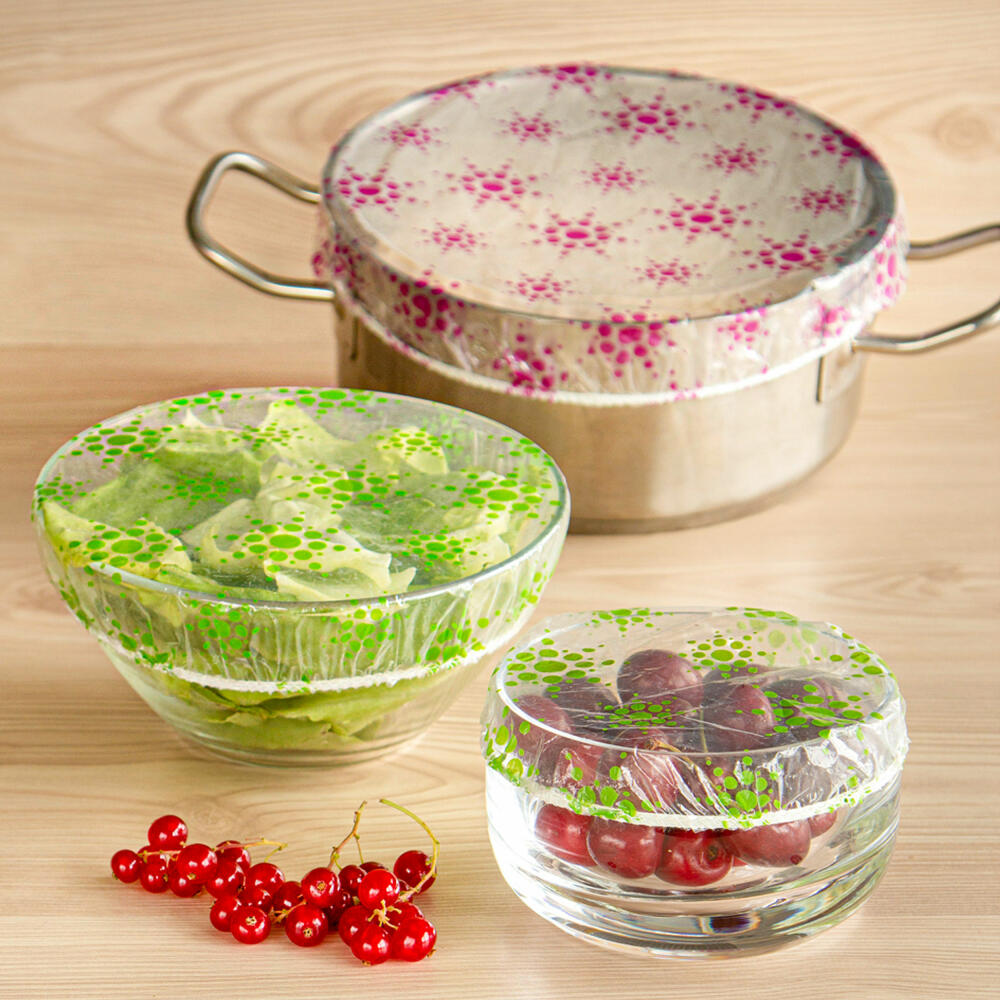 Städter pot cover set, 4-piece, bowl cover, cover, lid, fresh-keeping lid, plastic, 967206