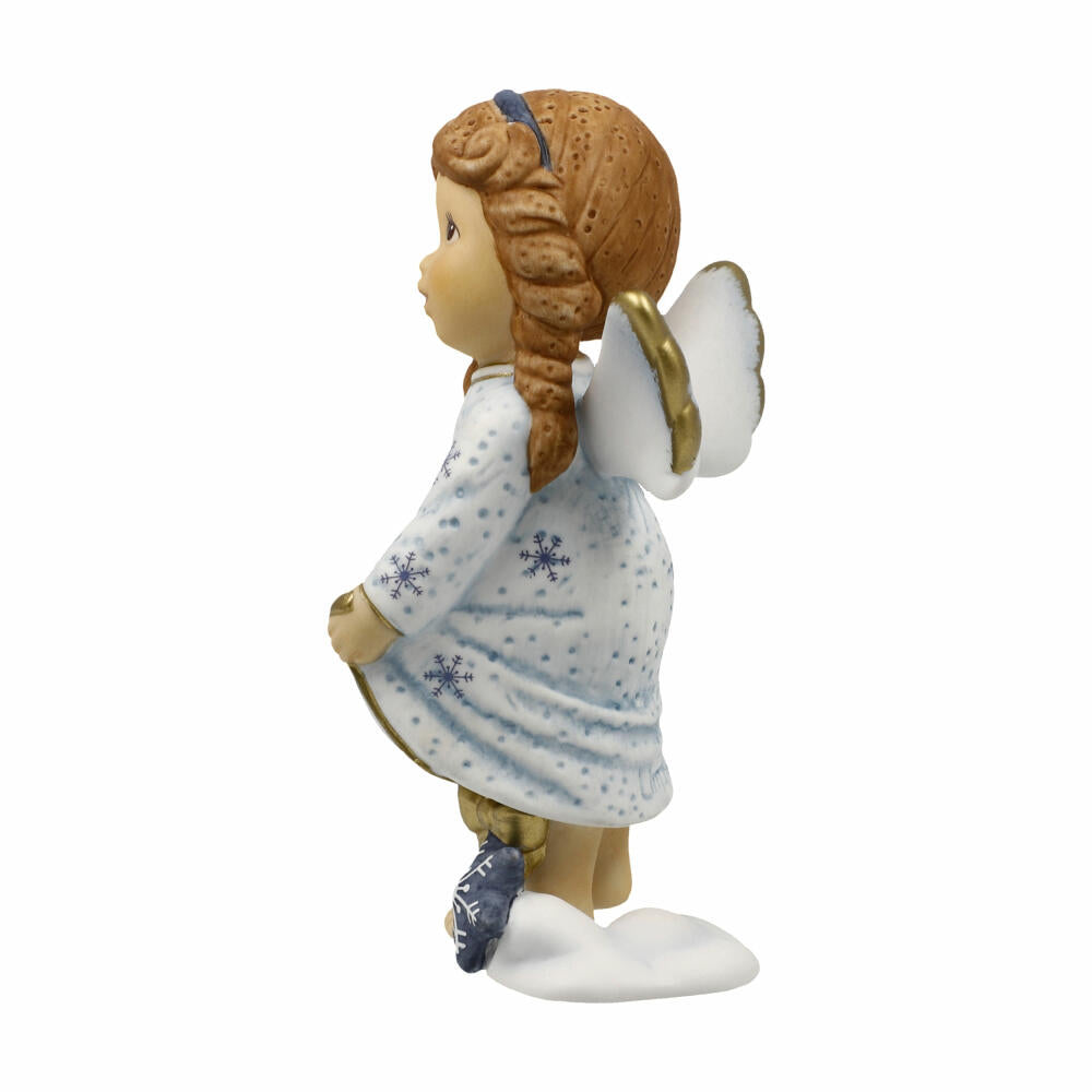 Goebel Angel Winter Magic, decorative figure, biscuit porcelain, colored, 10 cm, 11751071