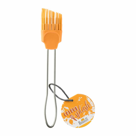 Birkmann silicone brush Colour Splash, small, baking brush, silicone head with stainless steel handle, orange, 3 cm, 421844