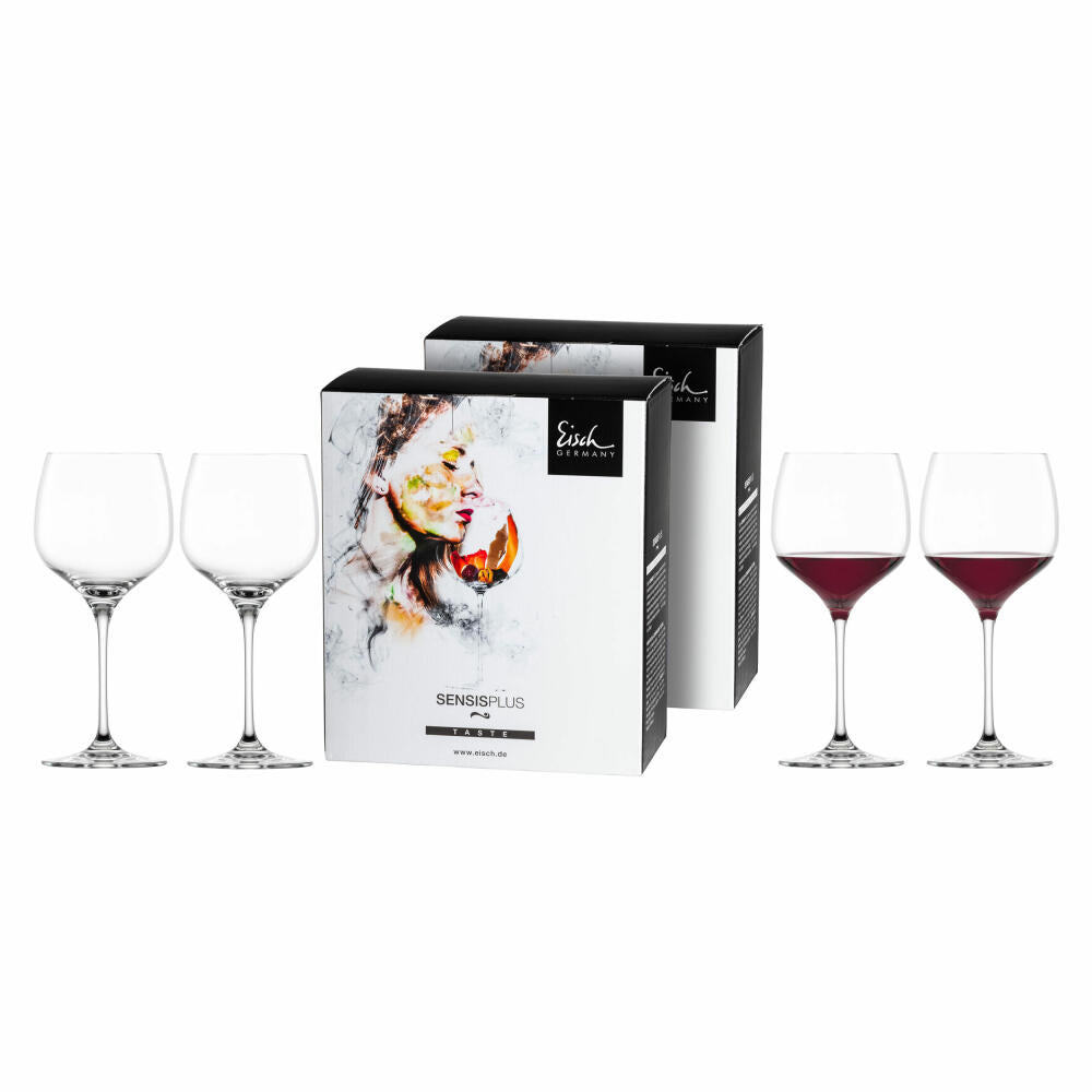 Eisch Burgunderglas 4er Set Superior Sensis plus, Rotweinglas, Kristallglas, 470 ml, 25006010