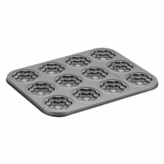 Städter Baking Tray Flowers Mini, Baking Pan, Cake Pan, Baking Accessories, Muffins, Metal, 35 x 27 cm, CB58872