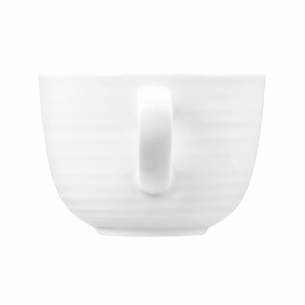 Seltmann Weiden Terra Milchkaffeeobertasse, Milchkaffeetasse, Kaffeetasse, Kaffee Tasse, Porzellan, Weiß, 400 ml, 001.764976