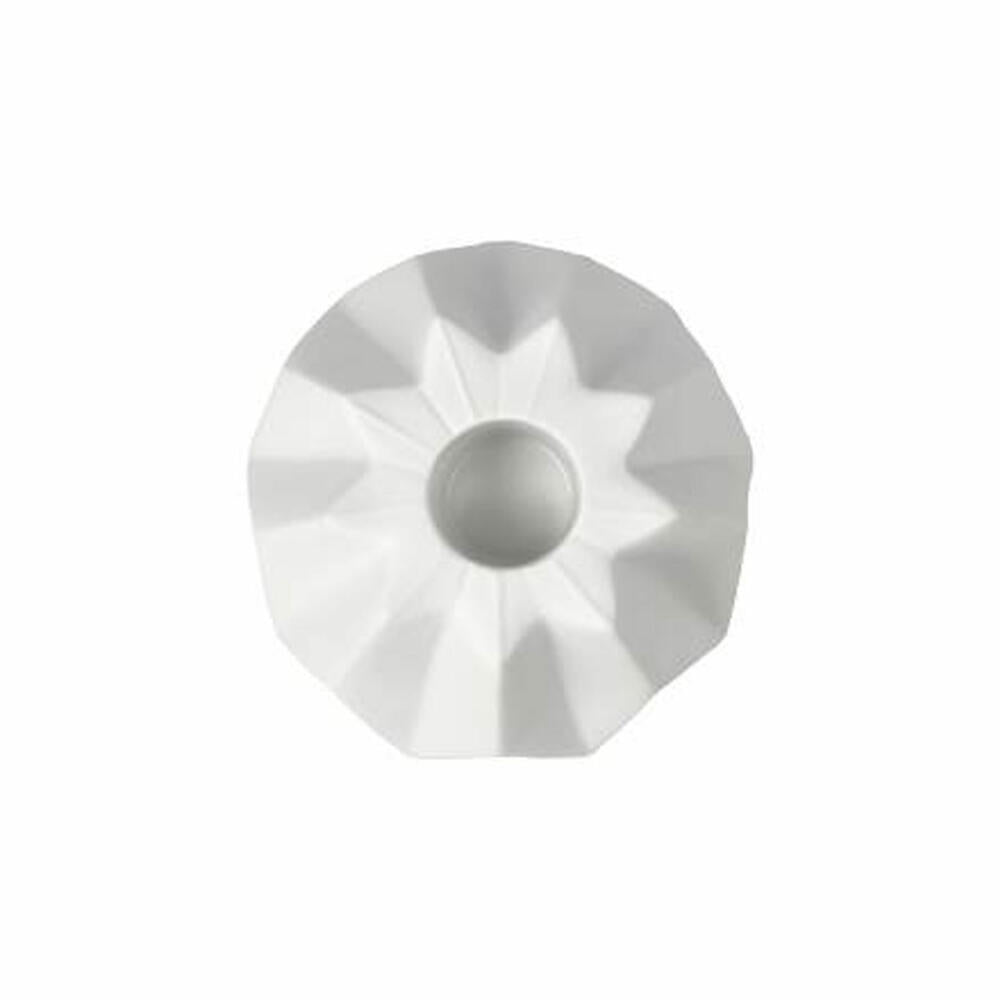 Goebel Candle Holder Polygono Star, Candlestick, Biscuit Porcelain, Biscuit White, H 8 cm, 14005631