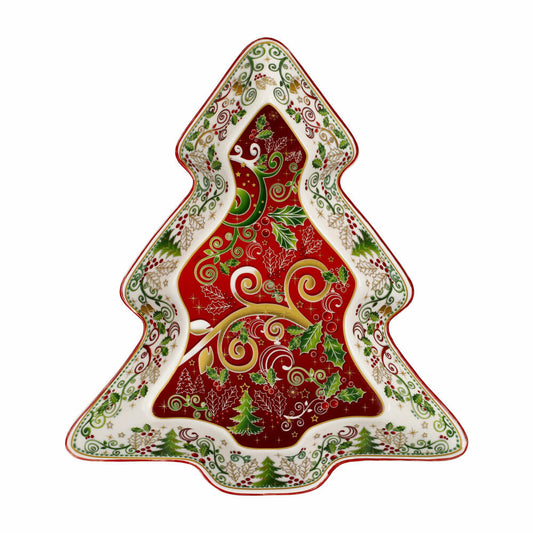 Goebel Bowl Palais Royal - Christmas Tree, Christmas Motif, Porcelain, Colorful, 25.5 cm, 51001671