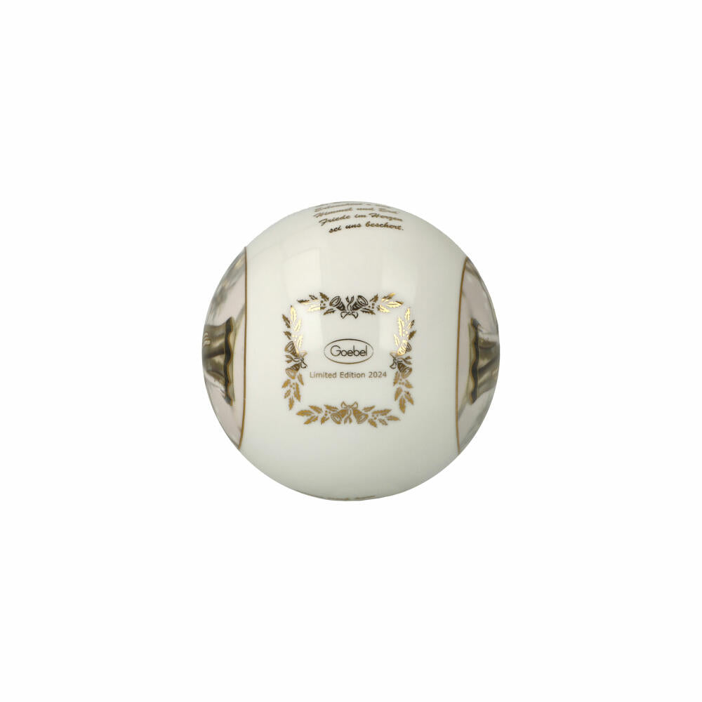 Goebel Annual Ball 2024, Christmas Tree Ball, Porcelain, Walnut, 8 cm, 66501671