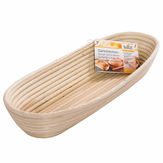 Birkmann Proofing Basket Oblong Large, Proofing Basket, Proofing Basket, Bread Basket, Bread Form, Rattan, 40.5 cm, 208995