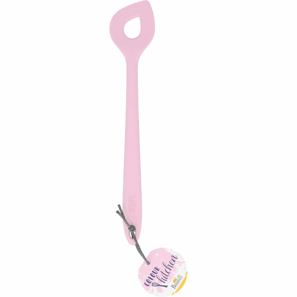 Birkmann Colour Kitchen Stirring Spoon, Cooking Spoon, Silicone with Metal Core, Pink, 29.5 cm, 422261