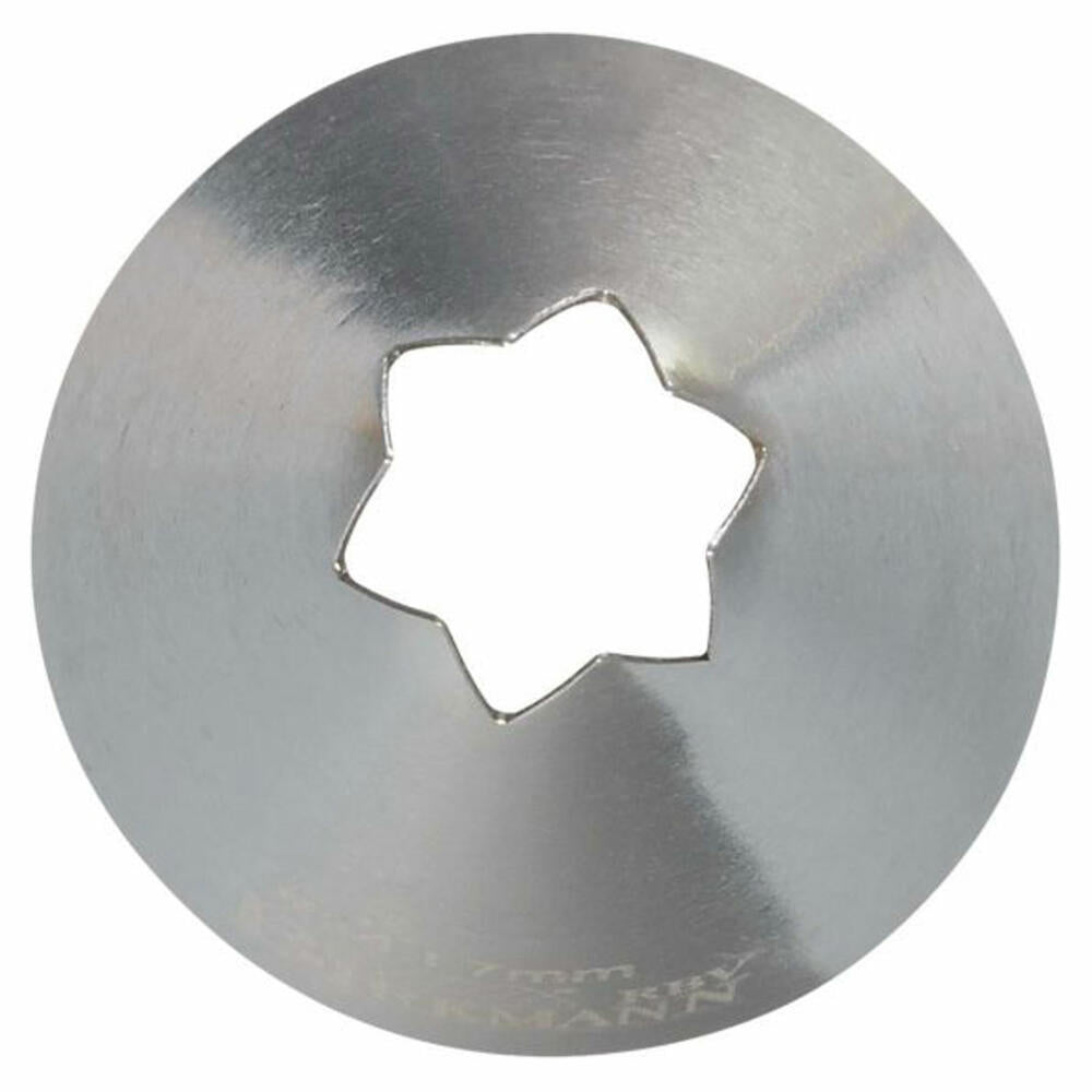 Birkmann Sterntülle #14, Spritztülle, Garniertülle, Backzubehör, Edelstahl, Ø 0.7 cm, 411203