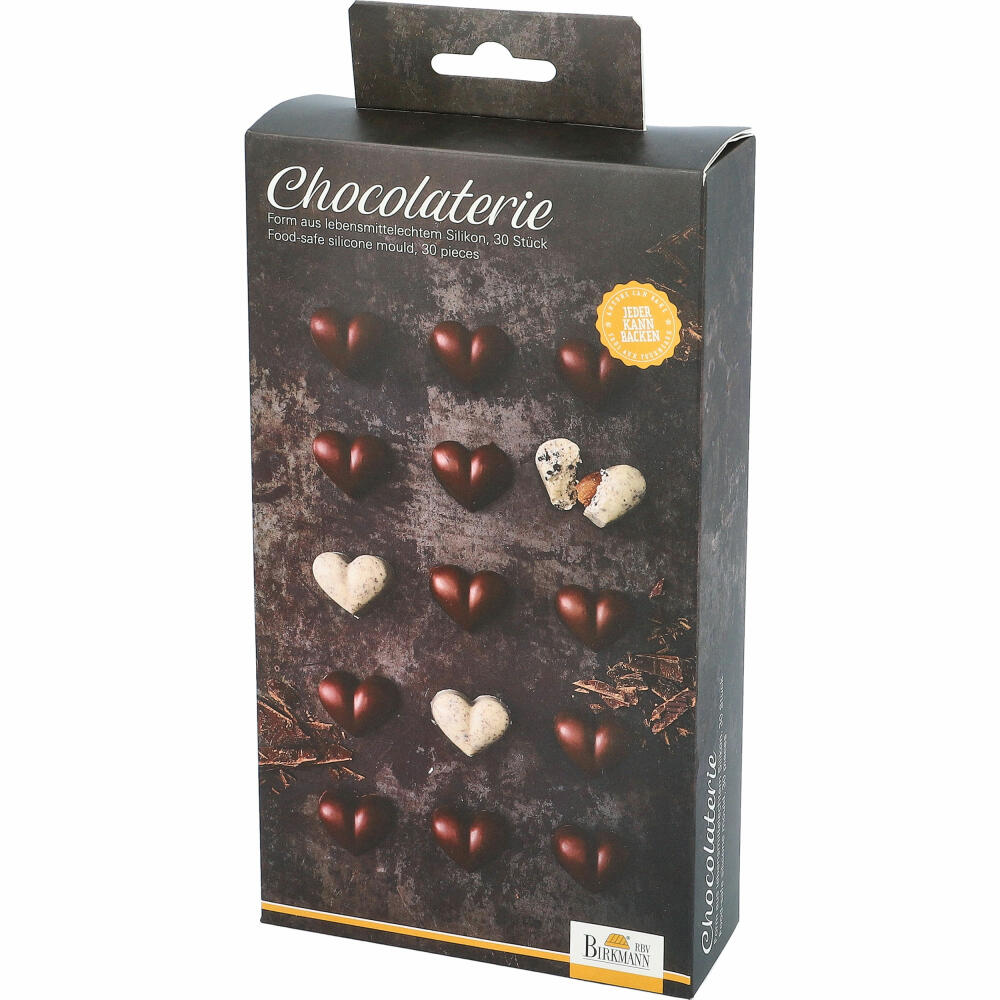 Birkmann Chocolaterie Heart, set of 2, praline mold, chocolate molds, silicone mold, silicone, 252837