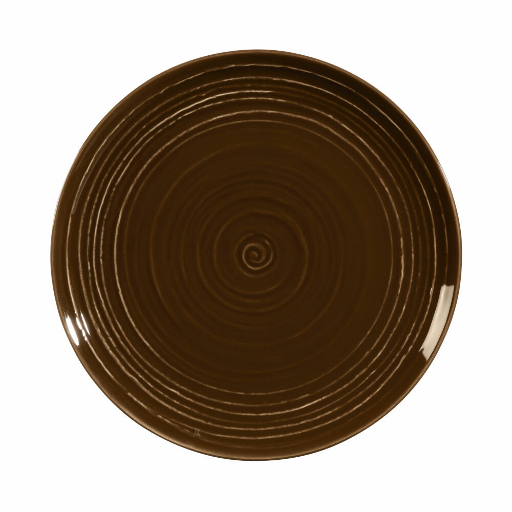 Seltmann Weiden Terra breakfast plate, cake plate, plate, porcelain, earth brown, Ø 22.7 cm, 001.765002