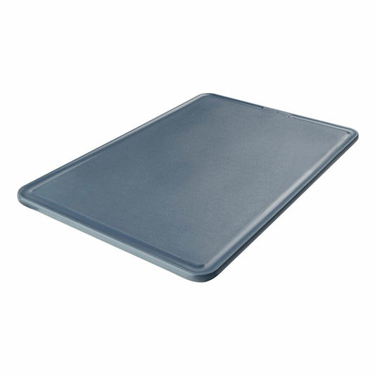 Fackelmann easyprepare cutting board, cutting board, kitchen helper, plastic, blue-grey, 36 cm x 24 cm, 27925