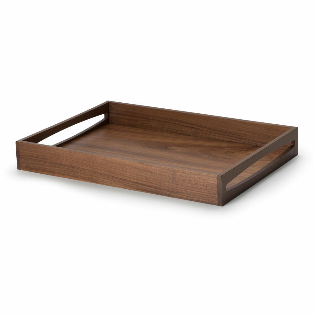 Continenta tray, with handles, serving tray, wooden tray, breakfast tray, walnut wood 49 x 35 cm, 4240