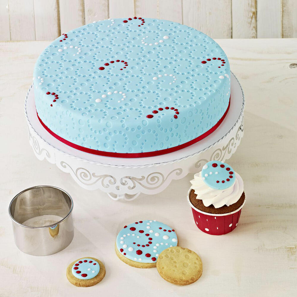 Birkmann Prägematte Tupfen, Matte, Kuchenform, Backform, Backzubehör, Silikon, 50 cm, 254114