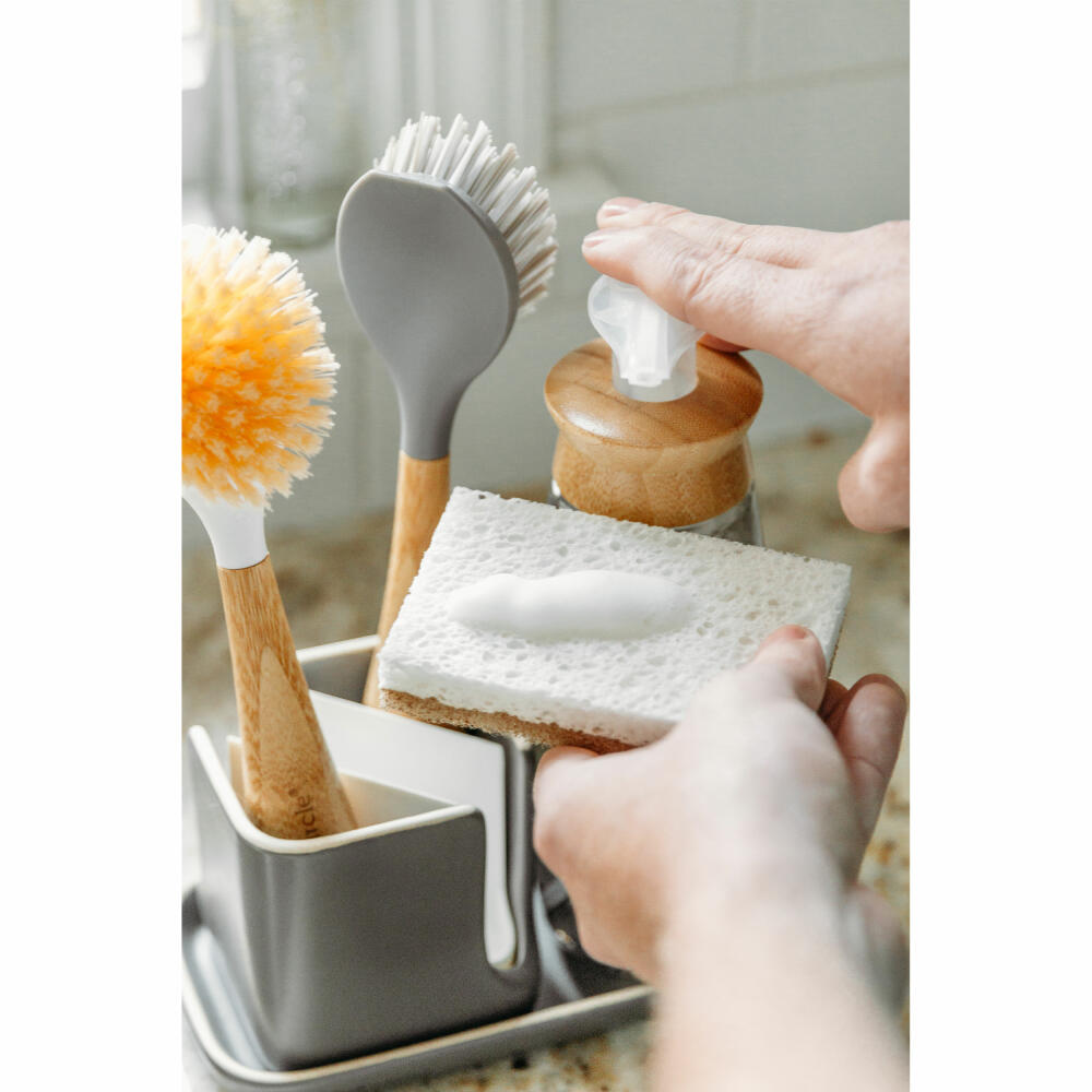 Full Circle Home Scouring Pad In A Nutshell Set of 2, Dishwashing Sponge Made of Walnut Shells, FC11208