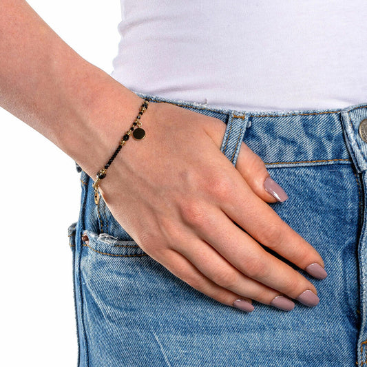 Leonardo Jewels Armband Cesira Clip & Mix, Armschmuck, Modeschmuck, Edelstahl IP gold, Glasperlen, 018305