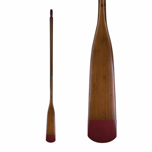 Authentic Models Decorative Boat Paddle Tender Oar Red, Oar, Decoration, Mahogany Wood, FE105