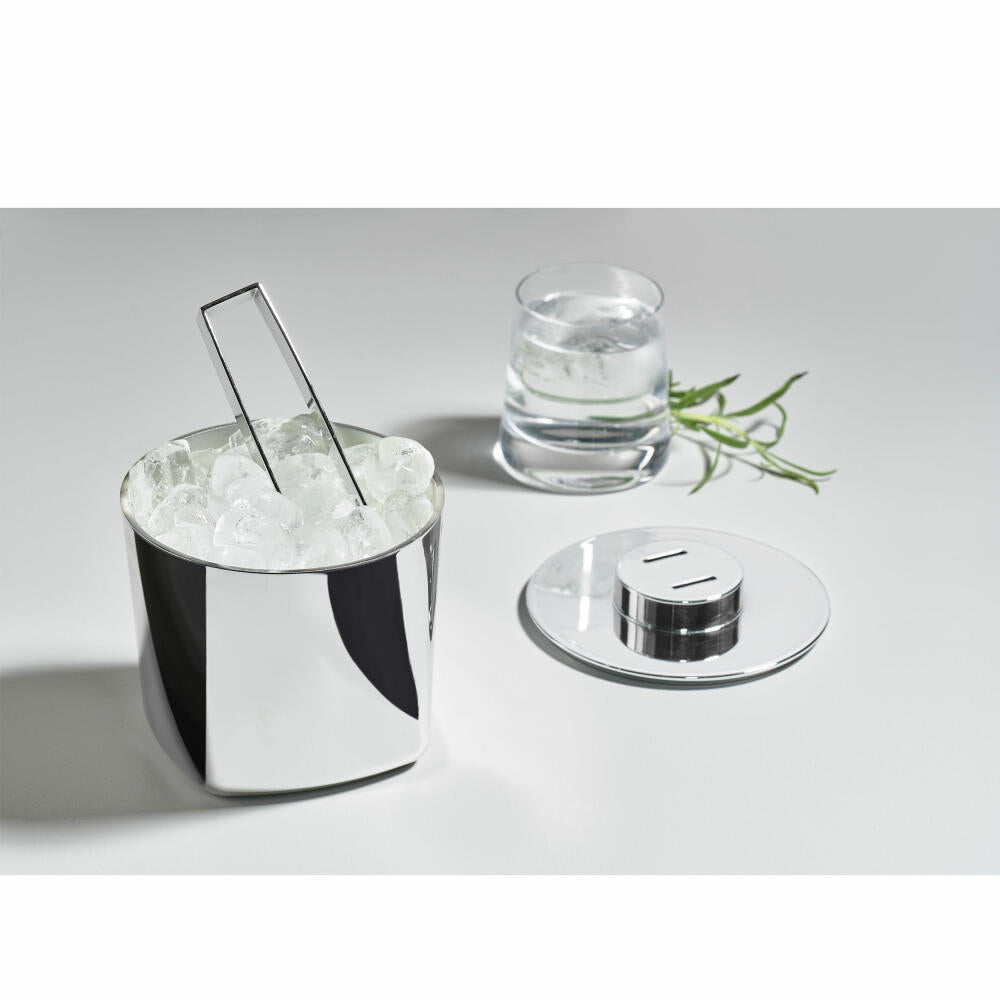 Zone Denmark Ice Cooler with Tongs, Ice Cube Bucket, Ice Cube Container, Polished Steel, 332095