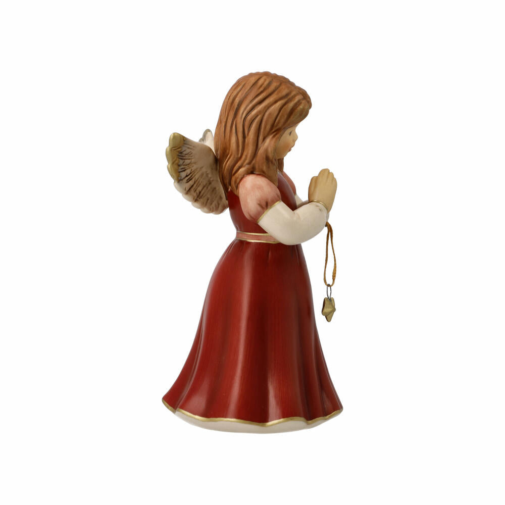 Goebel decorative figure angel heavenly star, heavenly messenger, stoneware, Bordeaux, 14 cm, 41662291