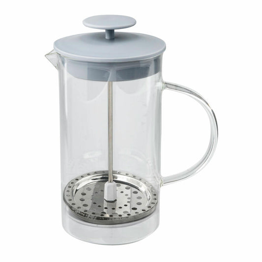 Fackelmann coffee maker, milk frother, coffee maker, borosilicate glass, grey, 1 liter, 47182