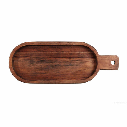 ASA Selection wood Ovale Schale flach, Dekoschale, Servierschale, Akazienholz, Braun, 93914970