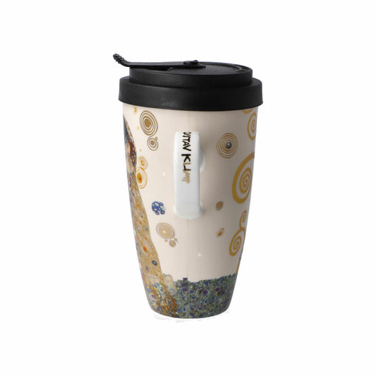 Goebel Mug To Go Gustav Klimt - Der Kuss, Trinkbecher, Kaffeebecher, Artis Orbis, Fine Bone China, Bunt, 500 ml, 67017051