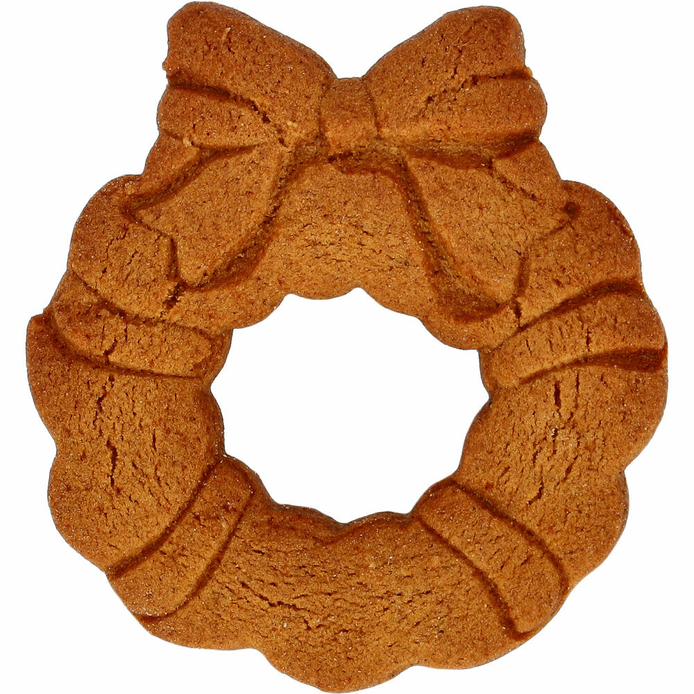 Birkmann Christmas wreath cookie cutter, with internal embossing, cookie cutter, cookie shape, biscuit, biscuits, stainless steel, 7.5 cm, 198975