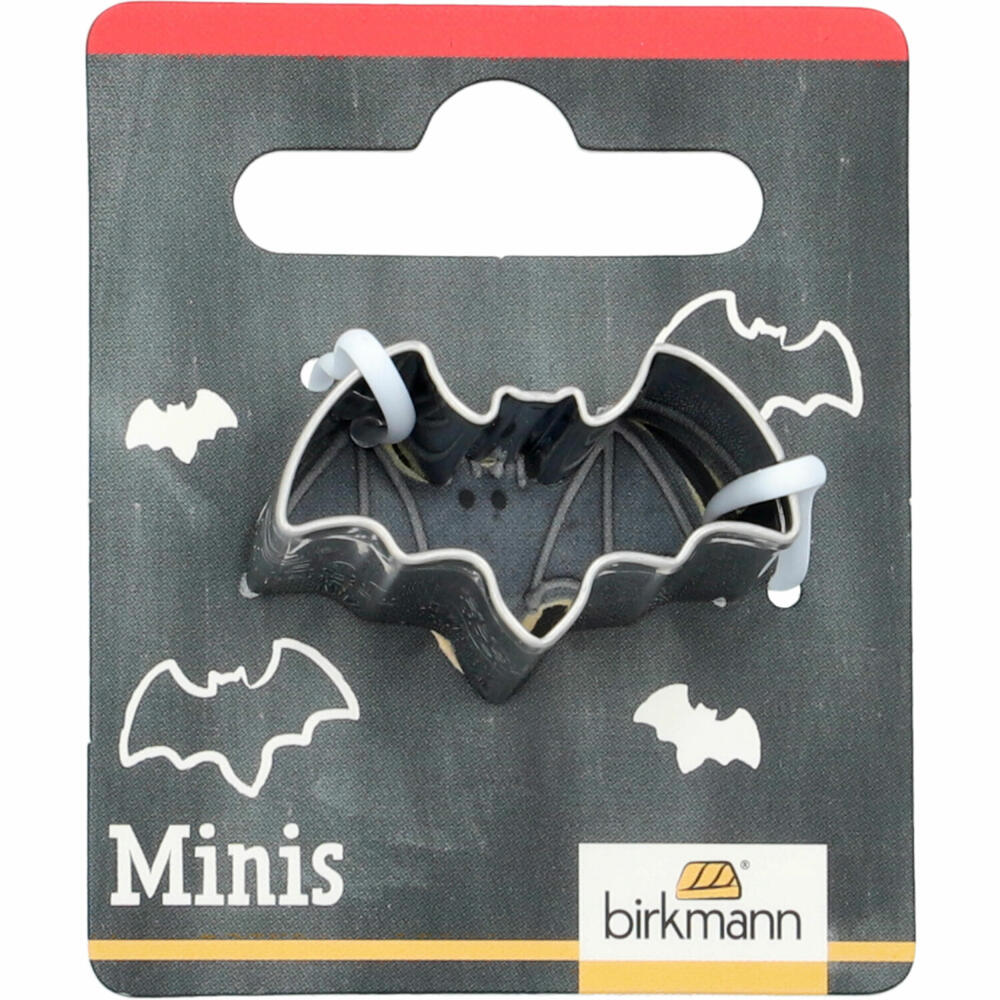 Birkmann mini cookie cutter bat, cookie cutter, cookie mold, biscuit, cookies, stainless steel, 3 cm, 152786