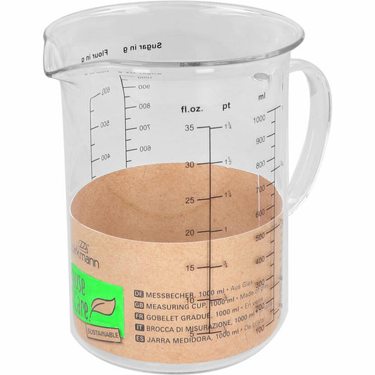 Birkmann Cause We Care measuring cup, measuring jug, measuring cup, dosing aid, glass, 1 L, 889521