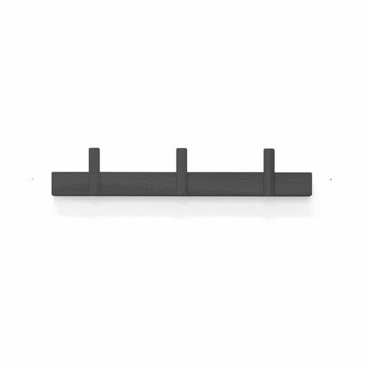 Authentics Wall Coat Rack Line Up S, Hook Rail, Coat Rack, Ash, Black, 80999