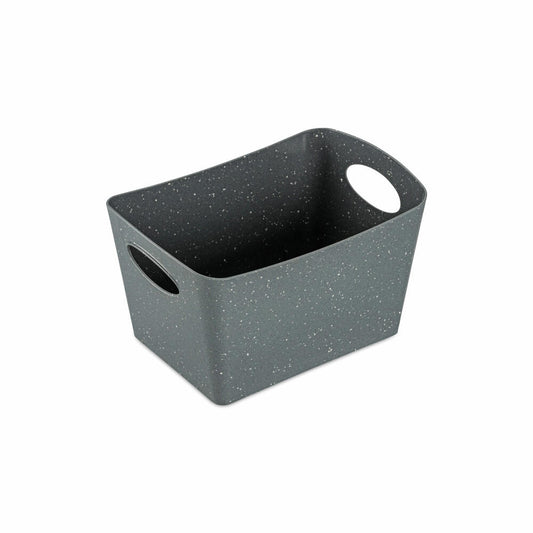 Koziol Aufbewahrungsbox Boxxx S, Kiste, Bottich, Organic Recycled, Recycled Ash Grey, 1 L, 1405120