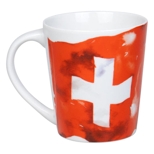 Könitz Becher Flagge Schweiz, Tasse, Kaffeetasse, Porzellan, Bunt, 380 ml, 1111342860