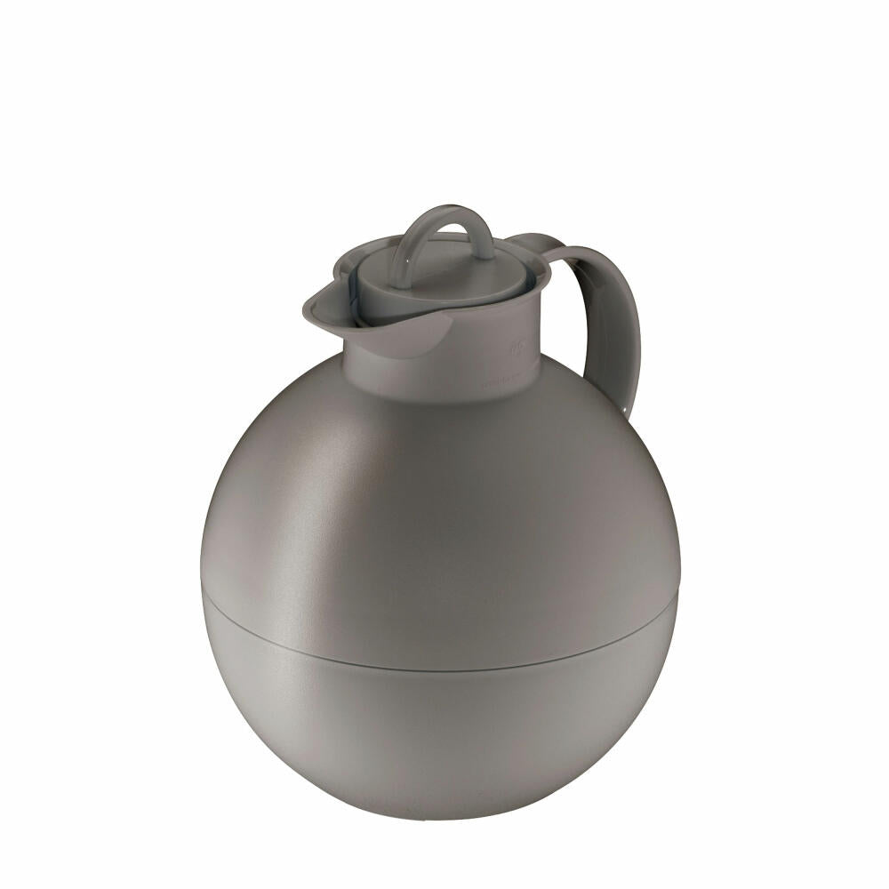 alfi insulated jug KUGEL, insulated jug, jug, coffee pot, plastic / hard glass insert, Desert Grey Mat, 0.94 L, 0115996094