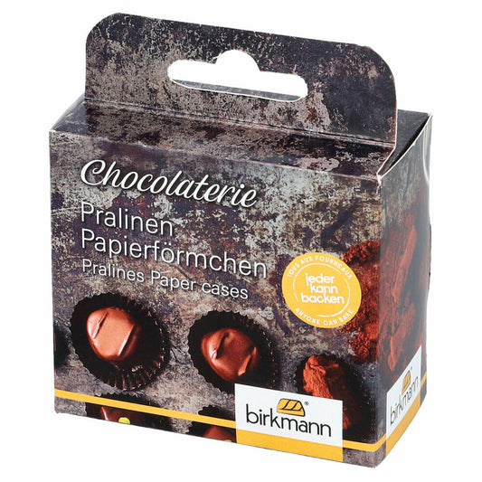 Birkmann Chocolaterie Pralinen Papierförmchen Nachfüllpack, 150 Stück, Pralinenförmchen, Pralinenform, Braun, 444607