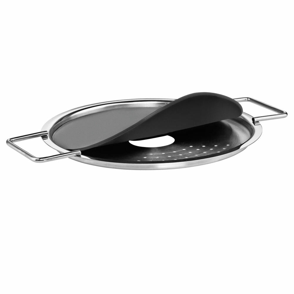 Eva Solo pouring lid, pouring sieve, pouring aid, cooking, accessories, stainless steel/silicone, Ø 16 cm, 203016